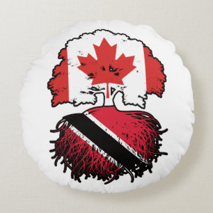 Trinidad and Tobago Trinidadian Canadian Canada Round Cushion