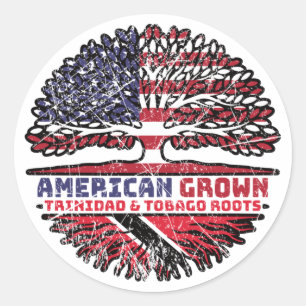 Trinidad and Tobago US American USA United States Classic Round Sticker