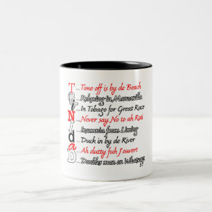TRINIDAD Behaviour Trini Culture Two-Tone Coffee Mug
