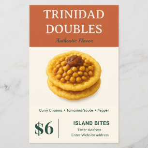 Trinidad Doubles Authentic Flavour Small Business Flyer
