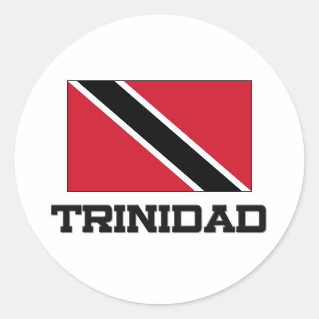 Trinidad Flag Classic Round Sticker (Front)