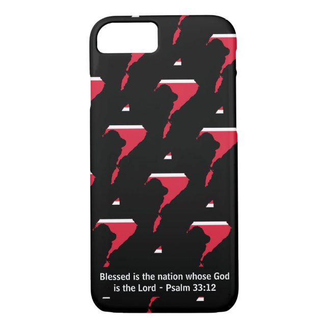TRINIDAD FLAG Customisable Christian Scripture Case-Mate iPhone Case (Back)