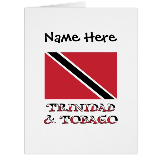 Trinidad Flag Trinidad and Tobago Personalised  (Front)