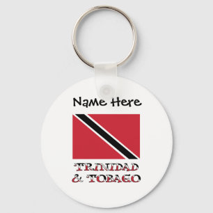 Trinidad Flag Trinidad and Tobago Personalised Ke Key Ring