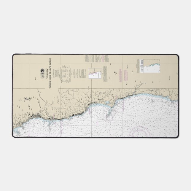 Trinidad Head to Cape Blanco Nautical Chart 18600 Desk Mat (Front)