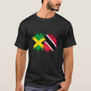 Trinidad & Jamaica Together, Half Trini, Half Jama T-Shirt
