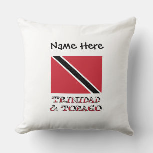 Trinidad Tobago and Trinidadian Flag Personalised Cushion
