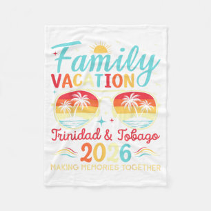 Trinidad Tobago Beach Family Vacation 2026 Fleece Blanket