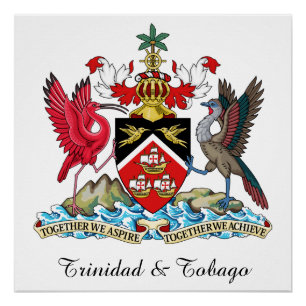 Trinidad Tobago Coat Of Arms Poster