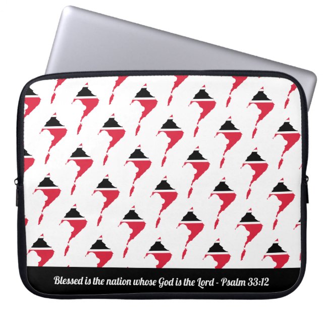 TRINIDAD & TOBAGO Custom Scripture Laptop Sleeve (Front)