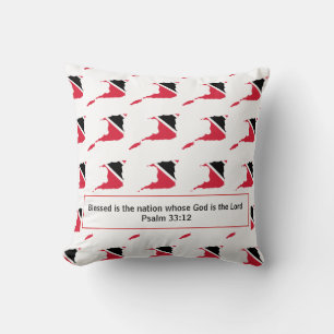 TRINIDAD & TOBAGO Flag Christian Scripture Cushion