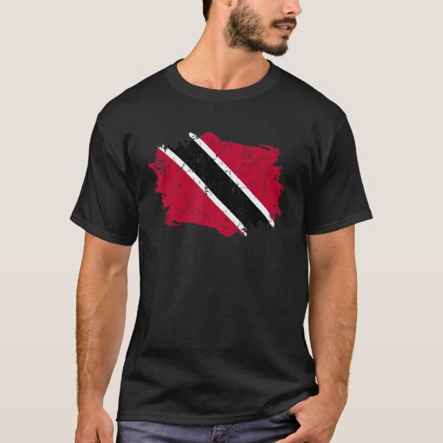 Trinidad Tobago Flag Grunge Country Flag Trinidad  T-Shirt (Front)