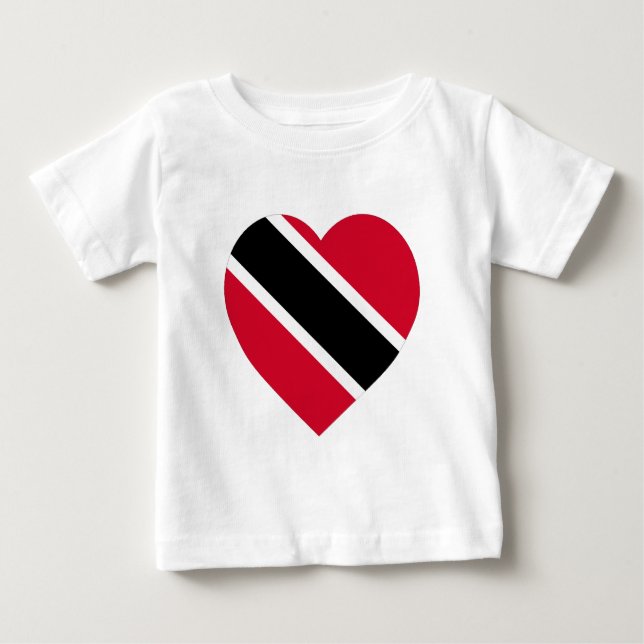 Trinidad & Tobago Flag Heart Baby T-Shirt (Front)
