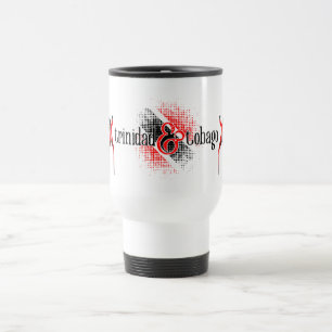 Trinidad & Tobago Flag in Dot Pattern Travel Mug
