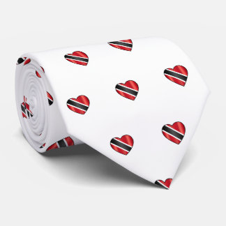 Trinidad & Tobago Flag on WHITE  Tie