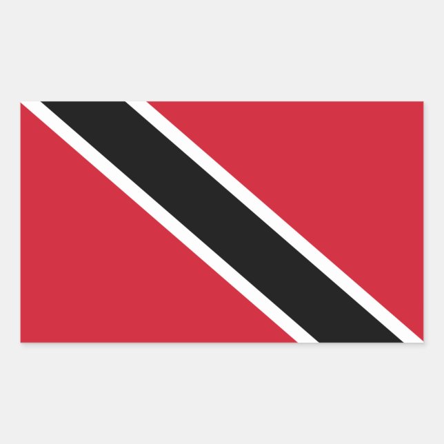 Trinidad Tobago Flag Rectangle Glossy Stickers (Front)