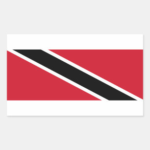 Trinidad Tobago Flag Rectangle Glossy Stickers