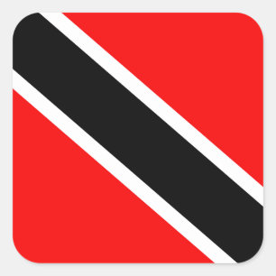 Trinidad & Tobago Flag Square Sticker