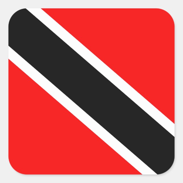 Trinidad & Tobago Flag Square Sticker (Front)