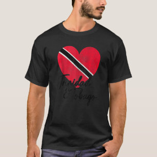 Trinidad & Tobago Tobagonian Flag Heart T-Shirt