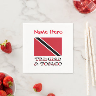 Trinidad-Tobago Trinidad Flag Red Personalisation Napkin