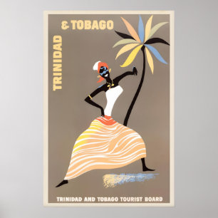 Trinidad Tobago Vintage Travel Poster Print