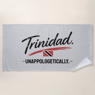 Trinidad Unapologetically Pride GREY Beach Towel