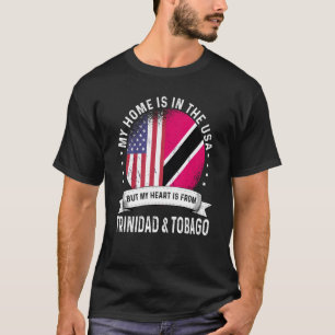 Trinidadian American Patriot Grown Proud Home USA T-Shirt