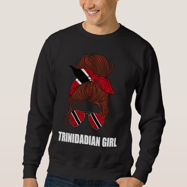 Trinidadian Girl Sunglass Trinidad And Tobago Toba Sweatshirt (Front)