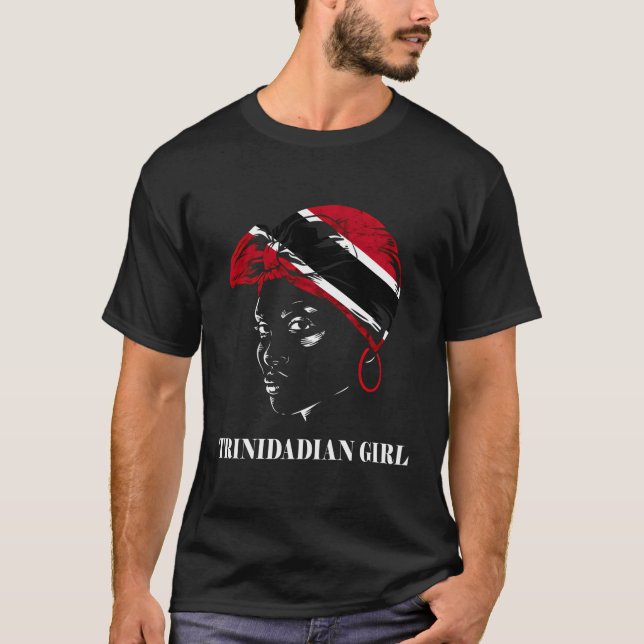 Trinidadian Girl Tobagonian Headscarf Trinidad And T-Shirt (Front)