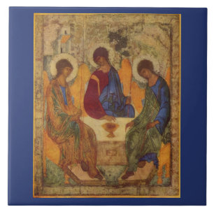 Trinity Angels At Mamre Ceramic Tile