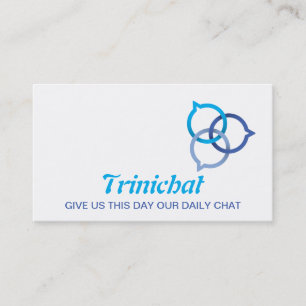 Trinity Chat Bubble Logo (blue's) Business Card