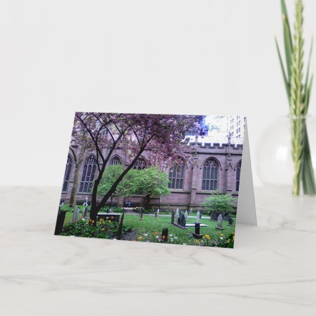 Trinity Church, Broadway, NYC April 2011 Card (Front)