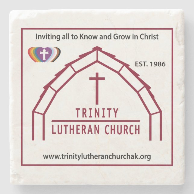 Trinity Church Logo Stone Coaster (Front)