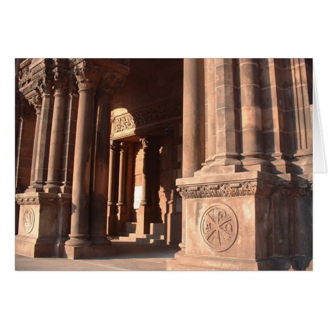 Trinity Church Pillars, Boston - Blank Card (Front Horizontal)