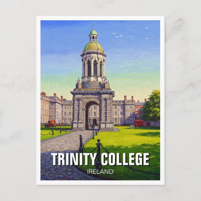 Trinity College Dublin Ireland Travel Postcard (Front)