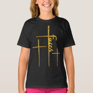 Trinity Cross Christian Faith Kids Boys Girls T-Shirt
