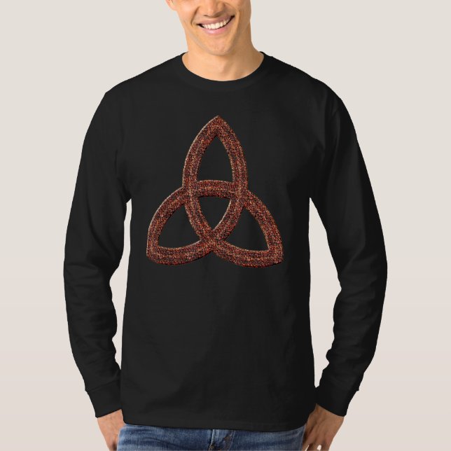 Trinity Knot Triquetra Coffee Beans T-Shirt (Front)