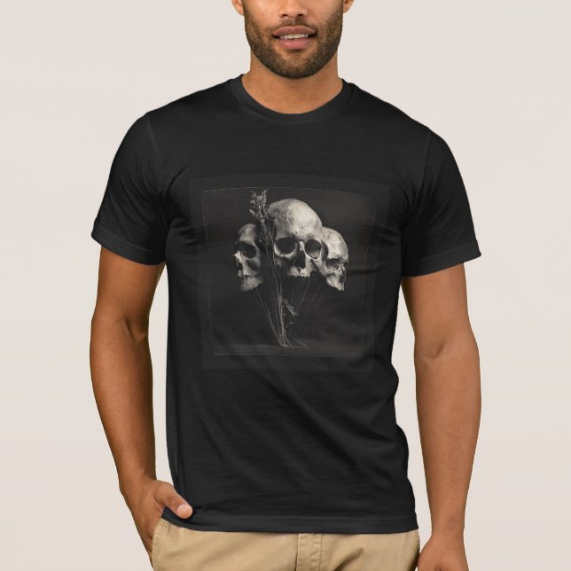 Trinity of Ash & Bones – Gothic Fine Art T-Shirt (Front)
