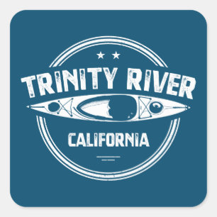 Trinity River California Kayaking Square Sticker