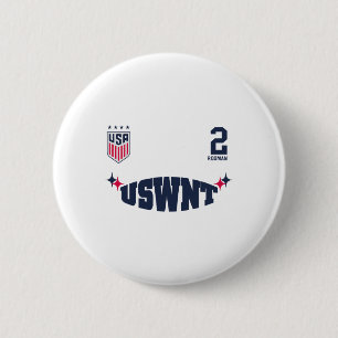 Trinity Rodman 2 White Uswnt Officially Licensed  6 Cm Round Badge