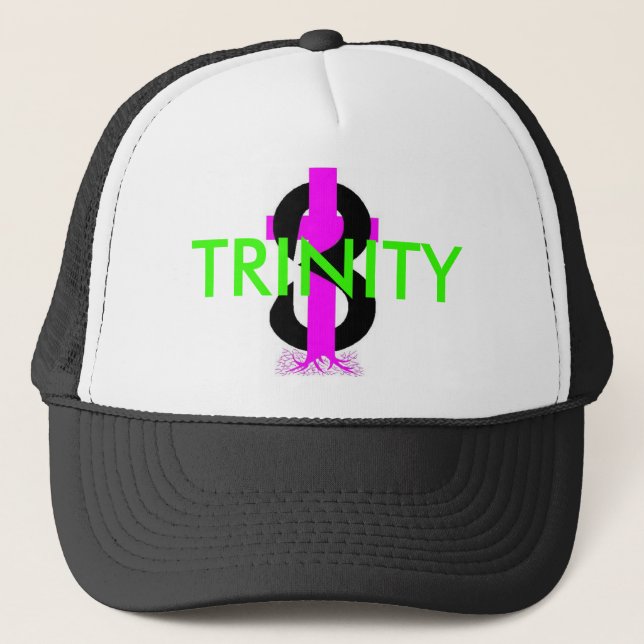Trinity Roots  Text Trucker Hat (Front)