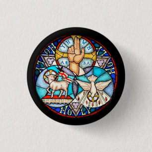 Trinity The Father, The Son And Holy Spirit Symbol 3 Cm Round Badge