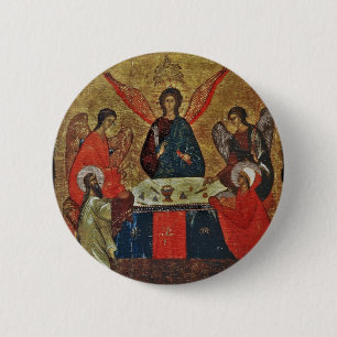 Trinity with the Saints 6 Cm Round Badge