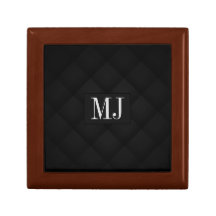 Trinket Box - Black 3D Initials