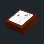 Trinket Box Dove<br><div class="desc">Trinket box shown in golden oak wood with a dove print. Customise this item or buy as is.</div>