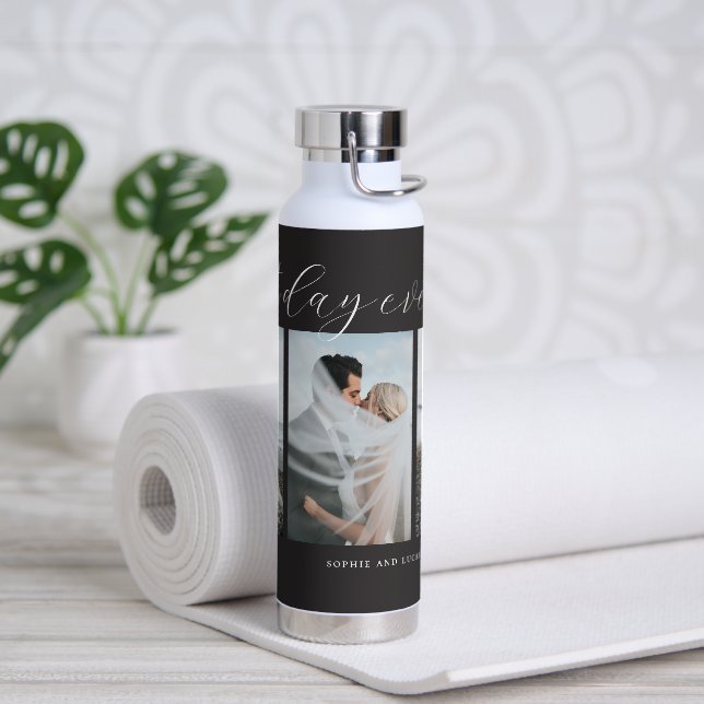 Trio Collage EDITABLE COLOR Water Bottle (Yoga)