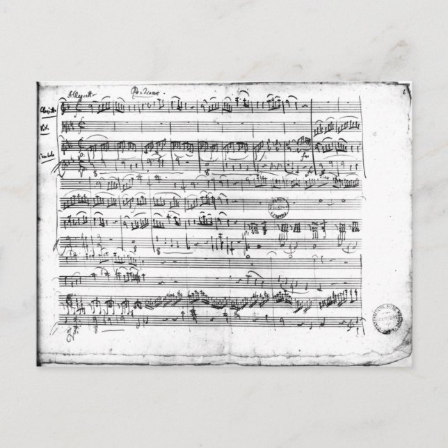 Trio, in E flat major 'Kegelstatt' Postcard (Front)