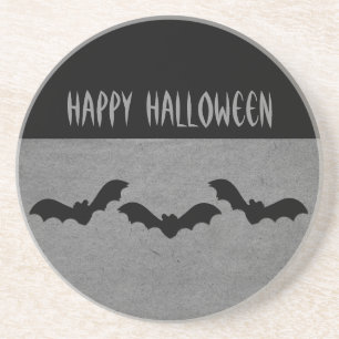 Trio of Bats Halloween Coaster, Grey Coaster