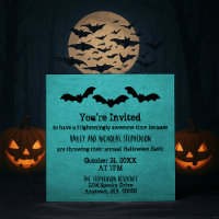 Trio of Bats Halloween Party | Teal